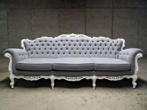 grey tufted antique couch with white trim.jpg
